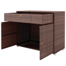 UV-Resistant Outdoor Storage Cabinet 39.25x19.75x33 in Brown