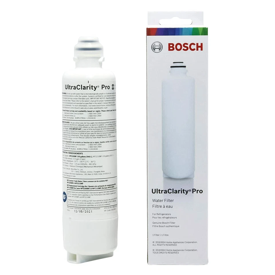 4 PACK Bosch Ultra Clarity Pro BORPLFTR50 Water Filter White #WFS200MF/WFS210MF - Image 2 of 3