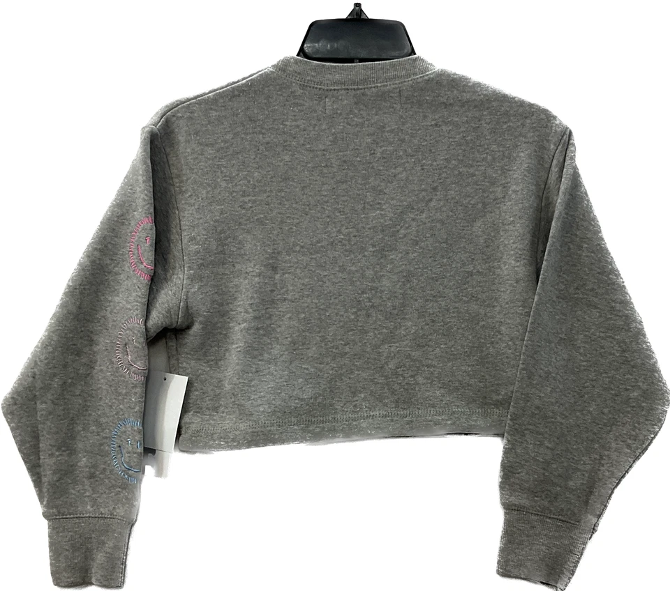 Moletom Vintage Havana Manga Longa Feminino Tamanho P 7-8 Junior Cinza - Imagem 2 de 4