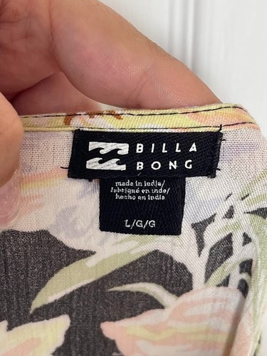 Billabong L Size 12 - 14 Floral Lotta Love Mini Wrap Dress - Picture 8 of 9