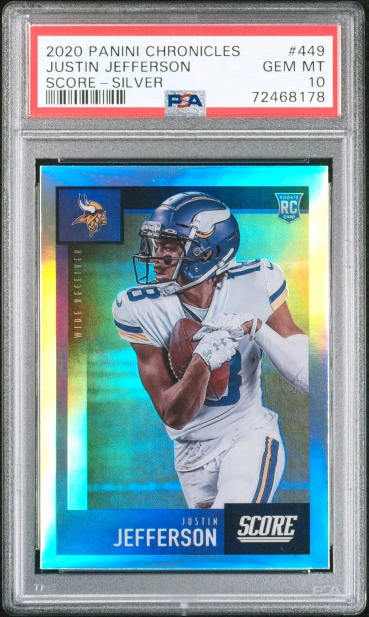 Justin Jefferson Panini Chronicles Score #449 Silver