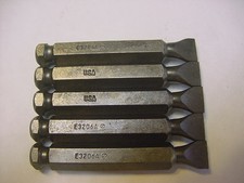 5x Zephyr Slotted Power Bit E3206A 10F-12R 0.046" 0.360" 2 1/4" Made in USA