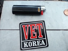 Small Hand made Decal sticker VET VETERAN KOREA style 2