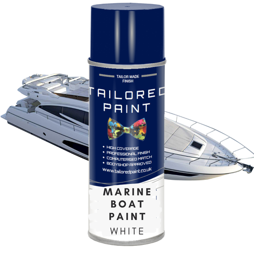 Marine Boat White Aerosol Paint PU Polyurethane Fibreglass Steel Wooden