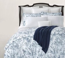 Ralph Lauren Genevieve Floral 300 TC FULL/QUEEN Duvet Cover Blue NEW B877