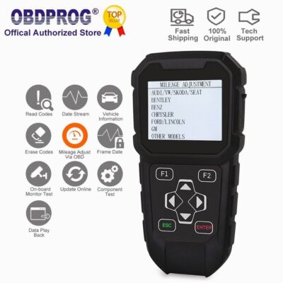 OBDPROG MT401 OBD2 Scanner Cluster Adjust Diagnose Cluster Reset Diagnostic Tool
