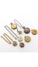 Lot of 8 Alpina Andre Rivalle Geneva Lucerne Villers Pocket Watches