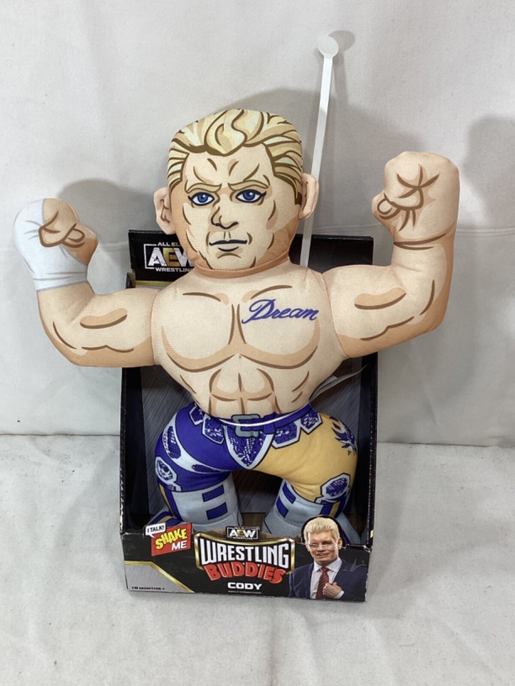 AEW Wrestling Buddies Cody Plush Doll Talking NEW Boxed FREESHIP