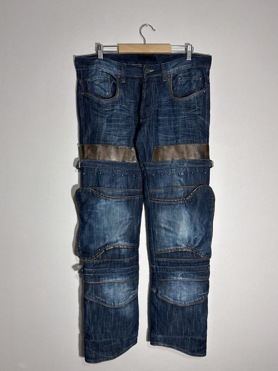 Absolut JOY Distressed Denim Jeans Avant Garde Y2K Size 32