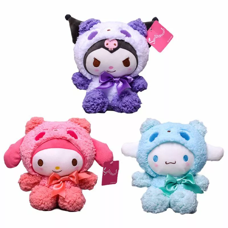 Cute Plush Dolls 9.8in My Melody Kuromi Kawaii Stuffed Animals