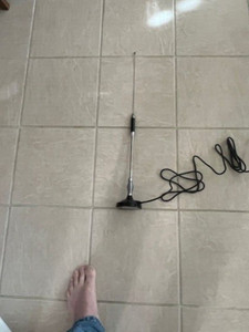 ) 24" Magnet Mount Stainless Steel CB Antenna Kit, Black