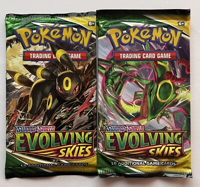 未開封　ポケモンカード　海外　ブラッキー　evolving skies 1パック Pokemon Evolving Skies *1* Booster Packs - Random Art - NEW