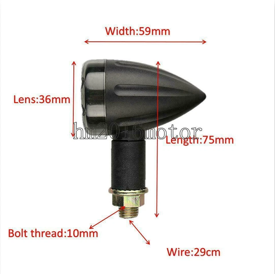 Mini señales de giro LED de plástico de 3,1" para Honda VT Shadow Ace Classic 500 750 1100 Foto 2 de 4