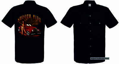 Worker Shirt Schwarz Auto Low Rider V8 & US Carmotiv Modell Smooth Ride