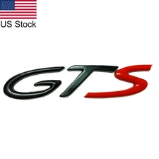 1pc Glossy GTS Letter Emblem Rear Trunk Boot Decal Badge Sticker