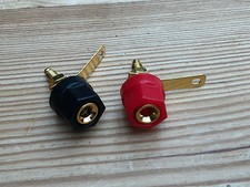 Set 2 genuine TANNOY correct 4mm speaker speakers sockets