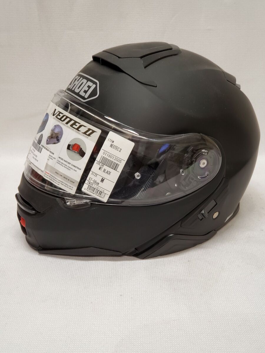  Shoei Neotec II Helmet (Large) (Matte Black) : Automotive