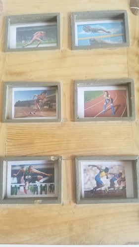 3 Shelf Sports Award Cabinet W/ 6 Picture Frame Door/ Picture Award Storage Box - Picture 13 of 21