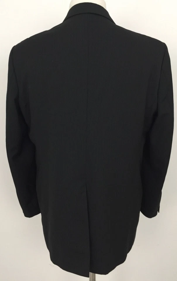 Chaqueta de Traje para Hombre Ben Sherman Talla 38" Negra Forrada a Rayas Usada F1 Foto 3 de 4