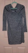 Rue21 Gray XL Rayon - Polyester Long Sleeve Sweater Dress