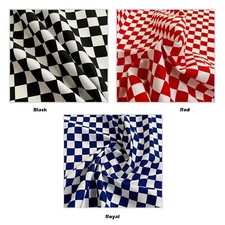 Chefs Check Fabric Drill Trousers Table Linen Washable Kitchen Catering 60 inch