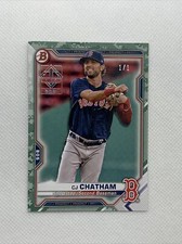 2021 Topps Transcendent VIP Party Bowman Prospects Camo CJ Chatham 1/1 BOSTON