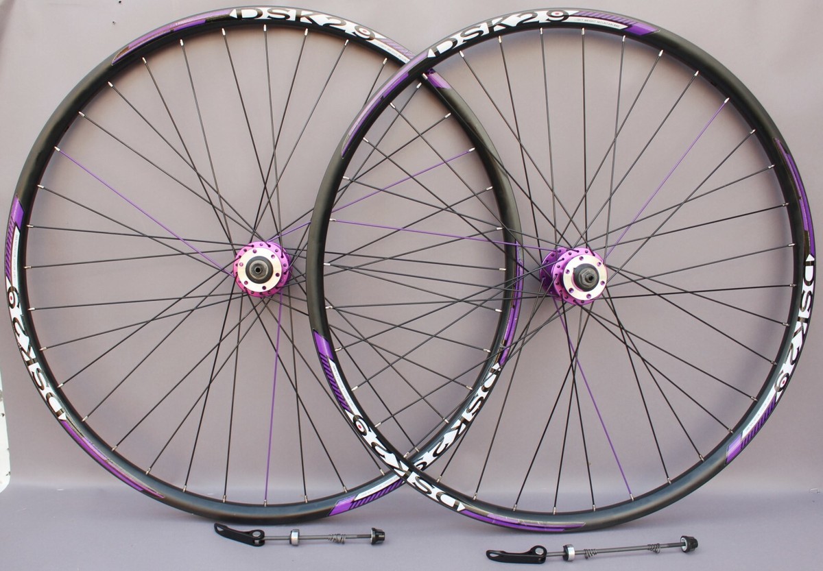 PURPLE 29ER MTB WHEELS MOUNTAIN BIKE DISC BRAKE ONLY WHEEL SET 8/9/10 SPEED,