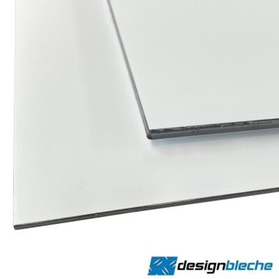 Aluverbundplatte Weiss 3mm Alu Verbundplatte Aluminium und Kunststoff PE Kern 