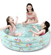 Inflatable Baby Kiddie Pool - Kids Paddling Pool Toddler Baby Swimming Pool Blow
