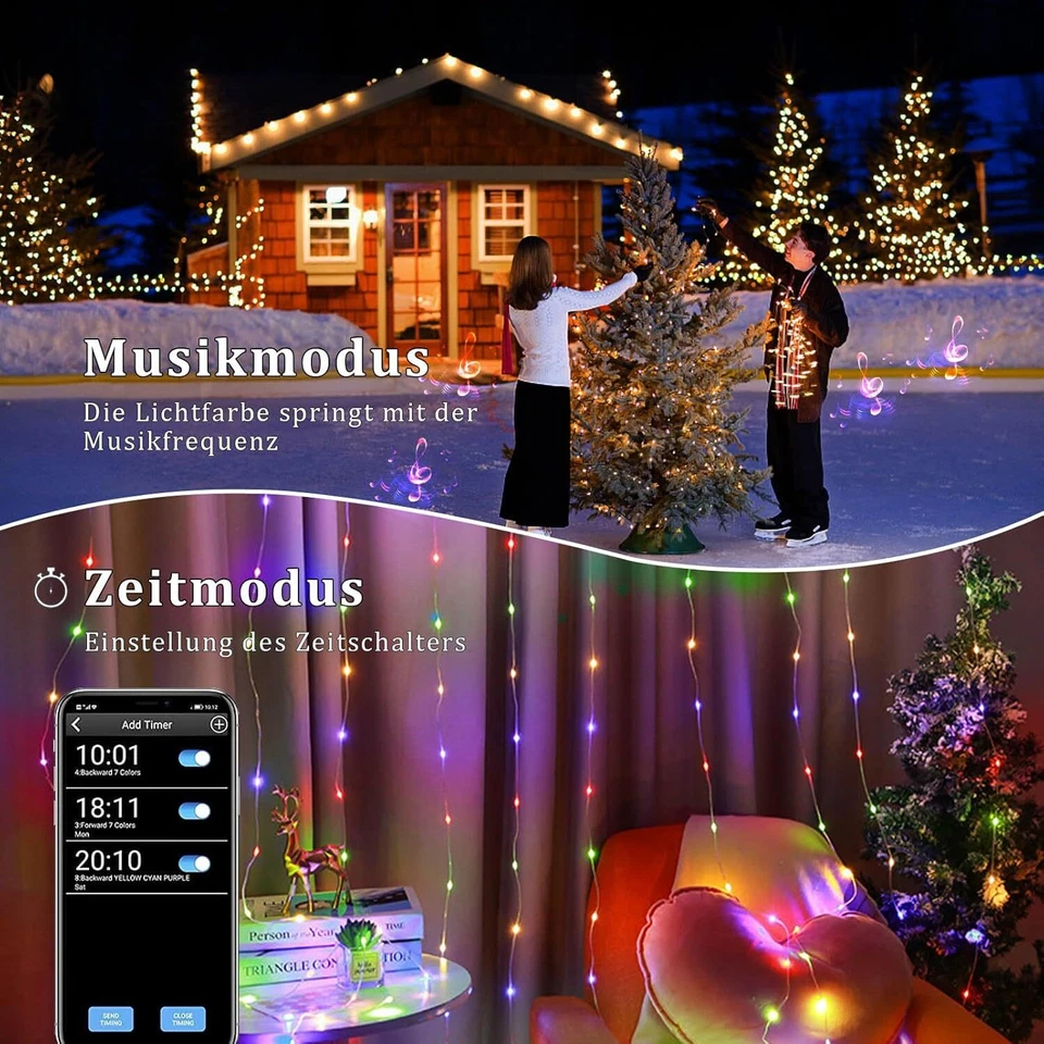 LED Lichterkette Lichtschlauch Bluetooth APP Musik Controller Lichterschlauch DE - Bild 4 von 4