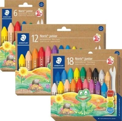 STAEDTLER Wachsmalkreide Noris junior 6 | 12 | 18 Farben im Etui [wählbar]