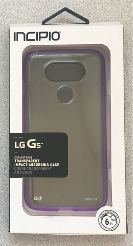 Nuova custodia trasparente originale Incipio Octane pura per LG G5 - trasparente / viola -! - Foto 2 di 3