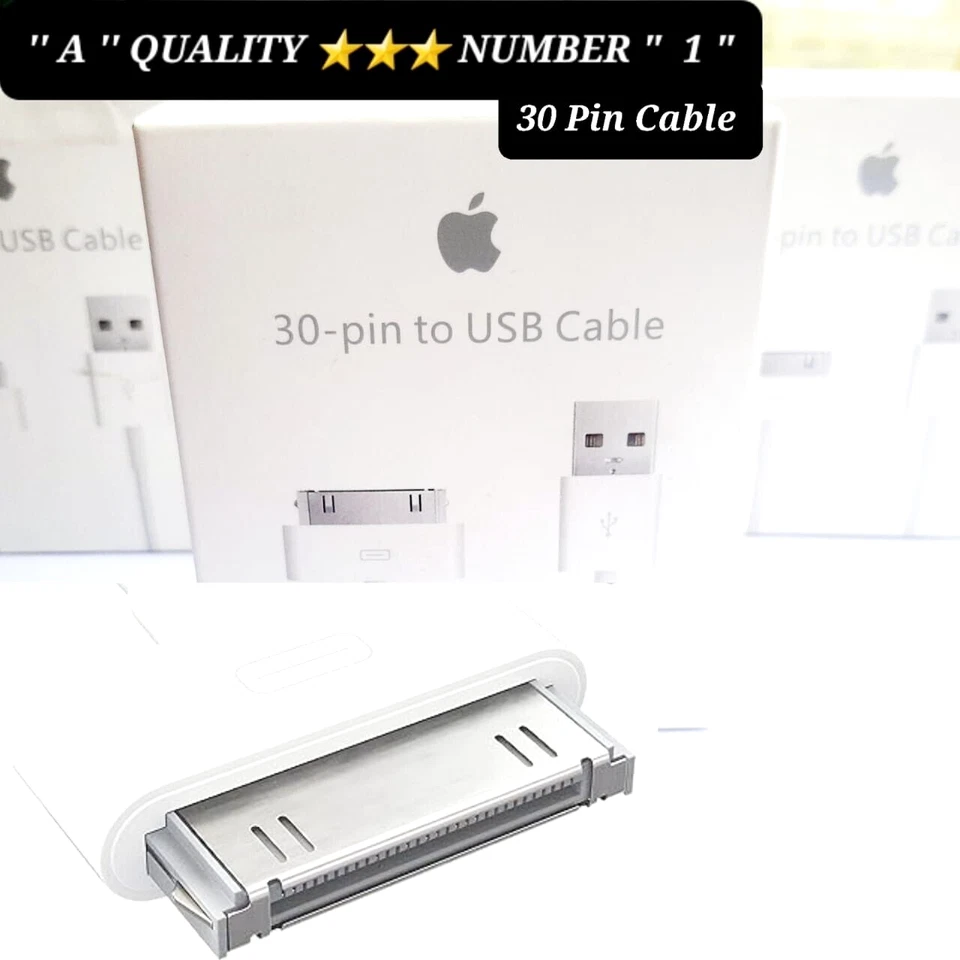 30 Pin USB Charging Data Sync Cable Cord For ipad 1/2/3 ipod Nano 1-6 iphone 4S - Image 4 of 4