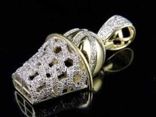 Lab Created 2Ct Diamond Round Basketball Party Pendant 14k Yellow Gold Plated