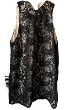 Alice + Olivia Embellished Embroidered A Line Dress Size L