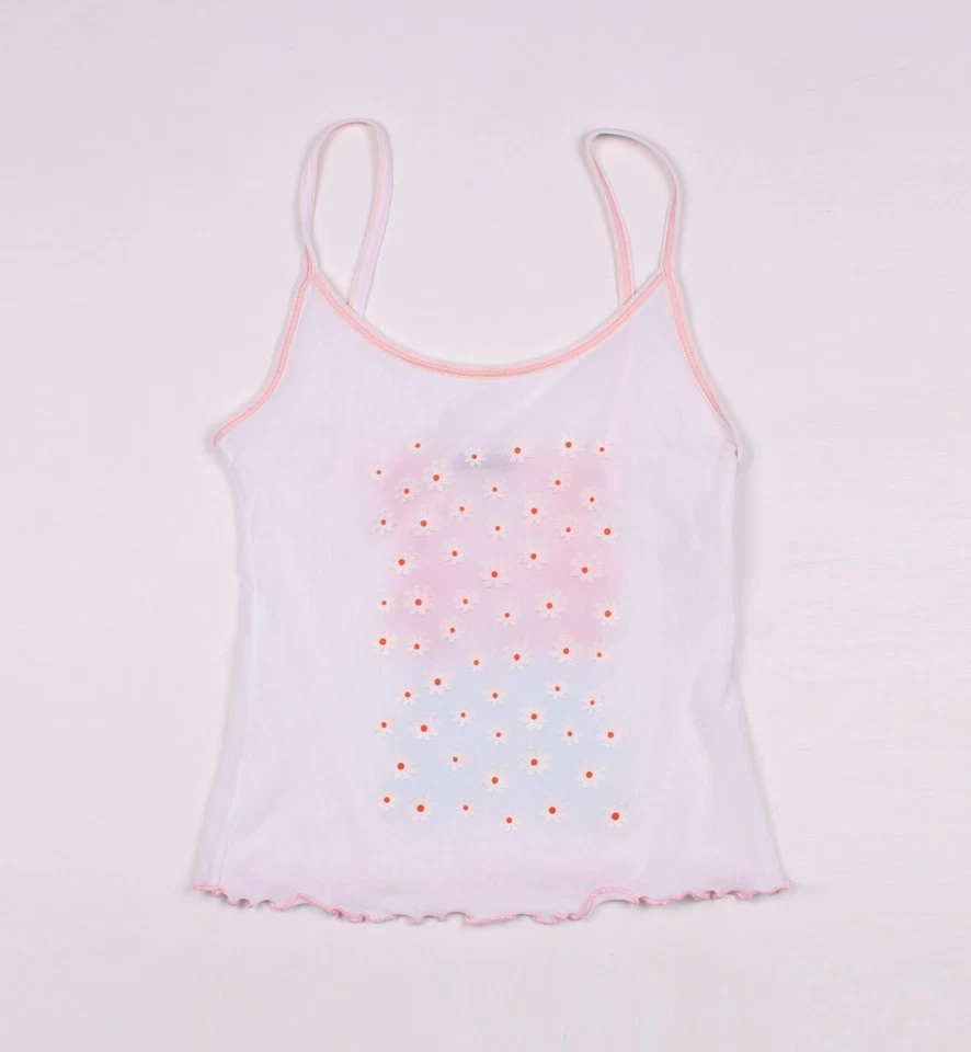 United Colors Of Benetton Y2K Top corto de malla floral Talla XS-S? Foto 4 de 4