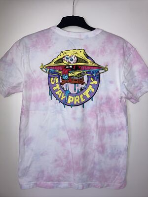 Spongebob T-Shirt, (Gr. M), Rosa/Blau Batik,  Stay Pretty 