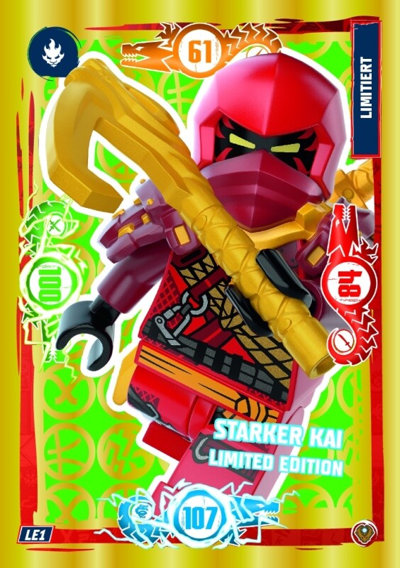LEGO Ninjago Serie 9 NEXT LEVEL Trading Card LE01 Starker Kai