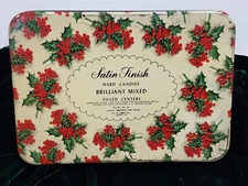 Vintage Luden’s Satin Finish Hard Candy Tin Reading Pa USA Brandle and Smith 9"