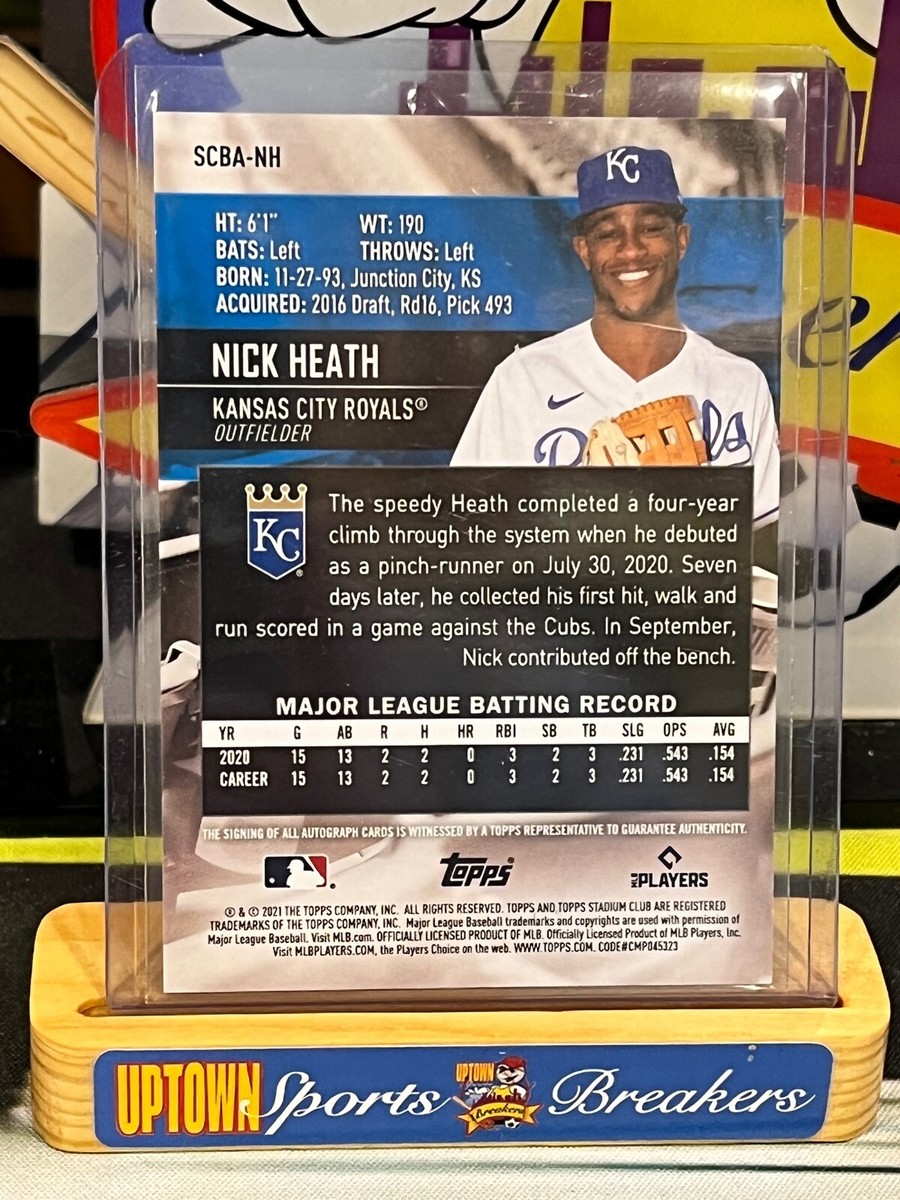 2021 Stadium Club Nick Heath RC Autograph #SCBA-NH | eBay
