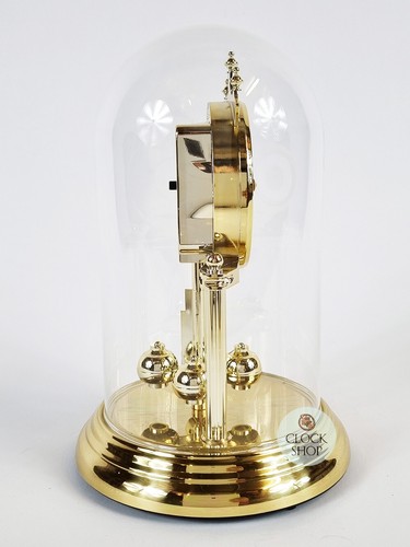 23cm Gold Anniversary Clock With Floral Dial & Westminster Chime By HALLER - Picture 6 of 8