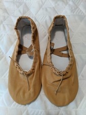 Linodes Ballet/Dance Canvas Shoes Split Sole-Brown- Sz 4- Big Girl