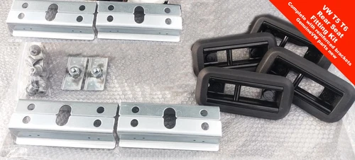 VW T5 T6 bench Triple Kombi rear seat fixing kit, Inc reinforcing floor brackets