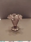 Fenton Glass Small Purple Hobnail Ruffled Top Edge Vase, 3.5"