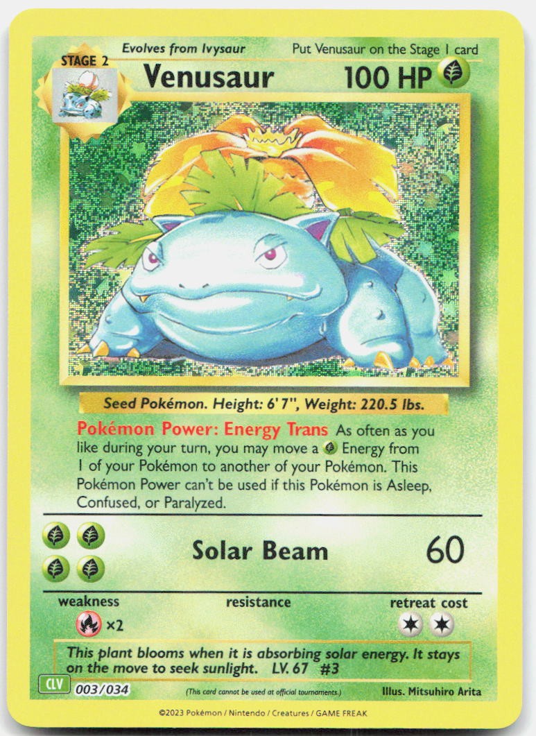 Venusaur 003/034 NM Trading Card Game Classic Holo Holo Pokemon