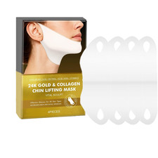 4 Pack V-Line Lifting Mask  24K Gold  Collagen Face Mask, Anti-Aging Jawline S