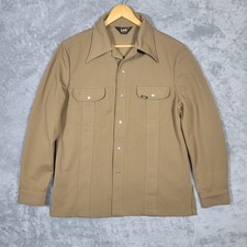 Vintage Lee Jacket Mens Large Western Shirt Snap Button Workwear Made USA 70s 80