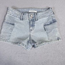 PacSun Los Angeles Womens Blue Low Rise Cargo Shorts Size 26