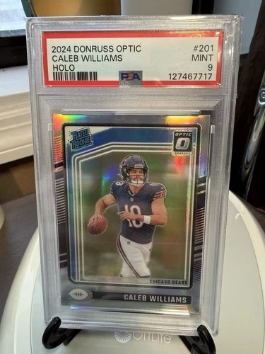 2024 Panini Donruss Optic Rated Rookie Caleb Williams #201 Holo Prizm PSA 9