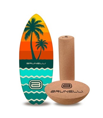 Brunelli Balance Board Set Halfshell 88cm Balanceboard Fitness Core Training